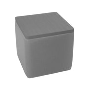 Pro Series Upholstered 18" x 18" Square Ottoman Table 18" Height - Slate Gray Crosshatch/Cosmic Strandz