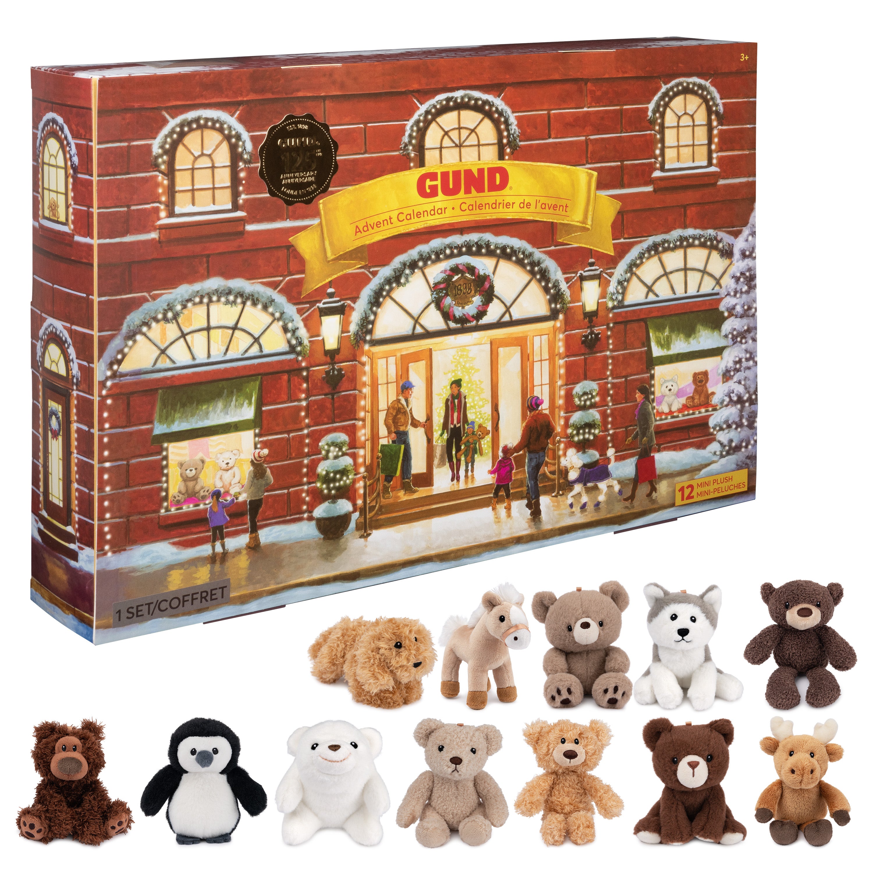 GUND 12-Day Surprise Plush Advent Calendar, Advent Calendar 2024, Holiday Gift for Ages 3 and Up, 18”