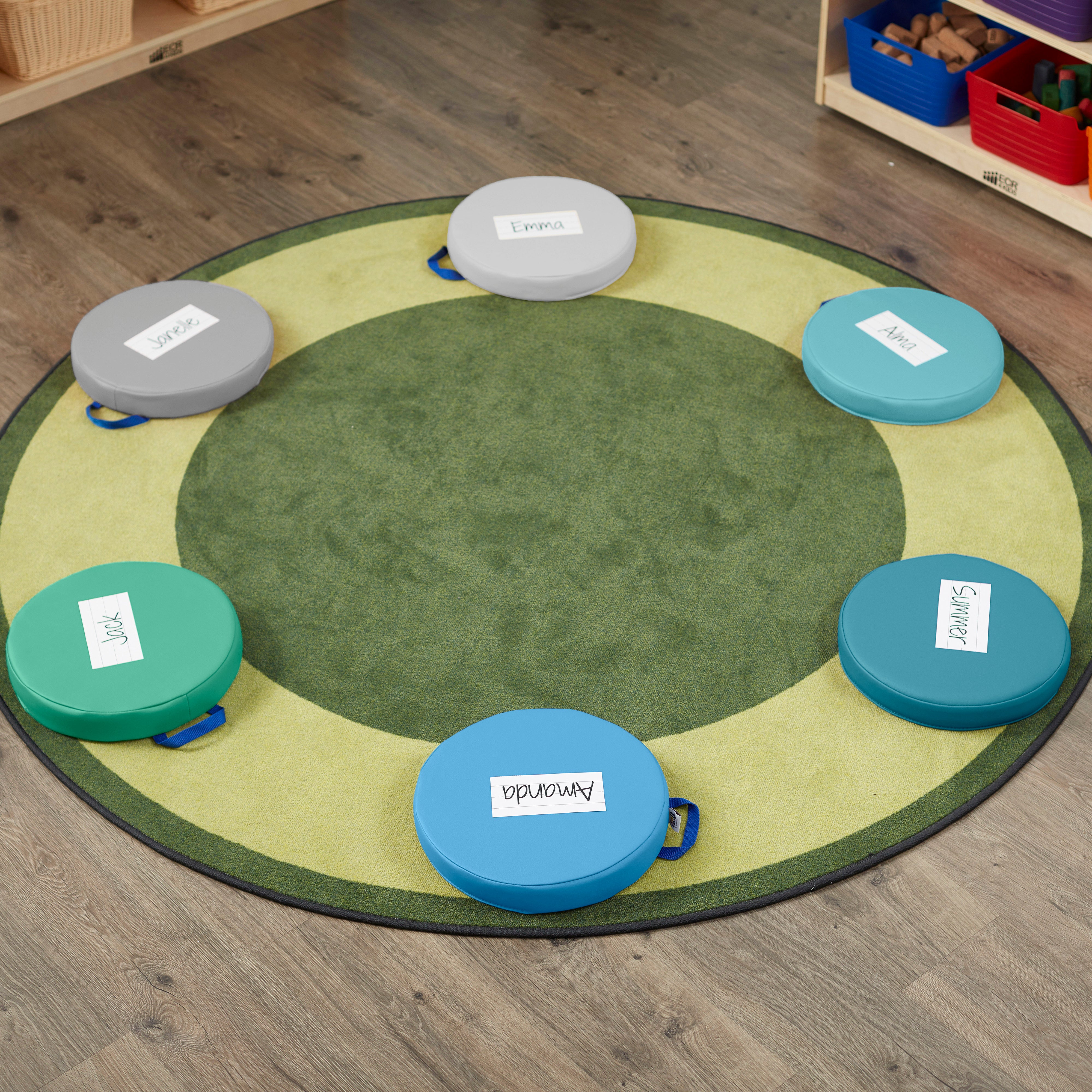 SoftZone Round Floor Cushion with Handle 6-Piece - Contemporary