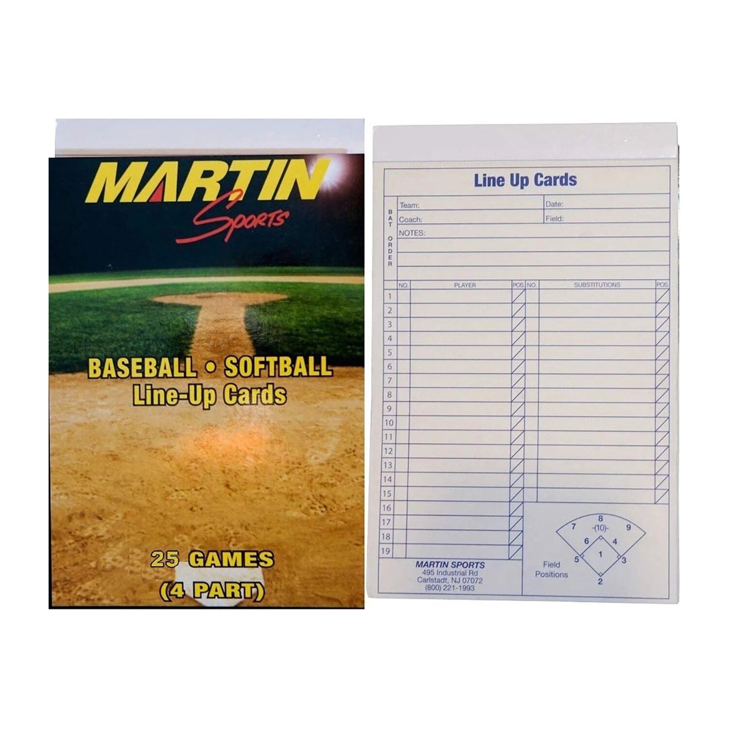 Line-Up Card Booklet 25 Games, 4Pt