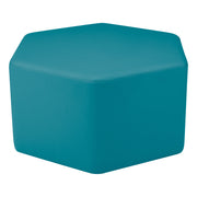 Pro Series Upholstered Hexagon Ottoman 18" Height - Teal