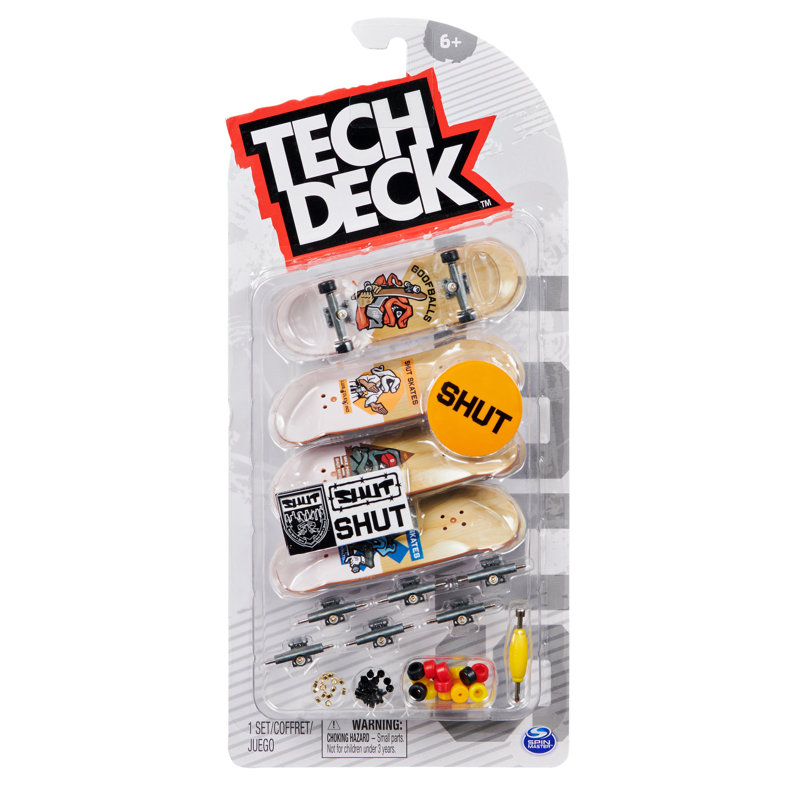 Tech Deck, Ultra DLX Fingerboard 4-Pack, Collectible and Customizable Mini Skateboards Styles May Vary