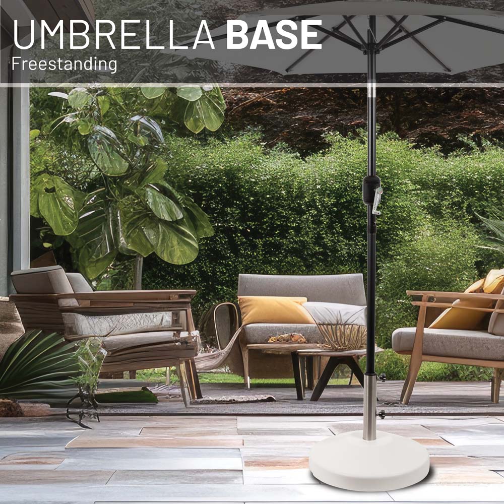 80 lb Free Standing Umbrella Base (White)