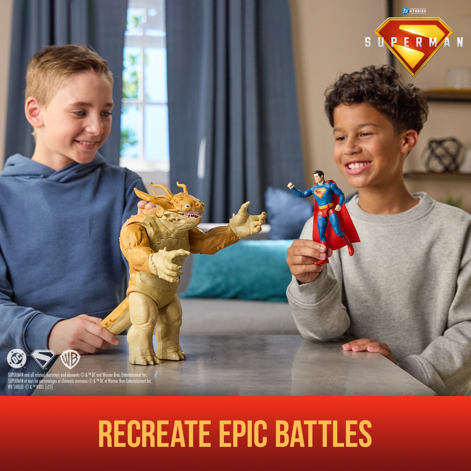 DC Comics, SUPERMAN, Superman Vs. Kaiju Slime Battle, Action Figure with Giant Kids Playset, Super Heroes Toys for Boys and Girls Ages 4 and Up
