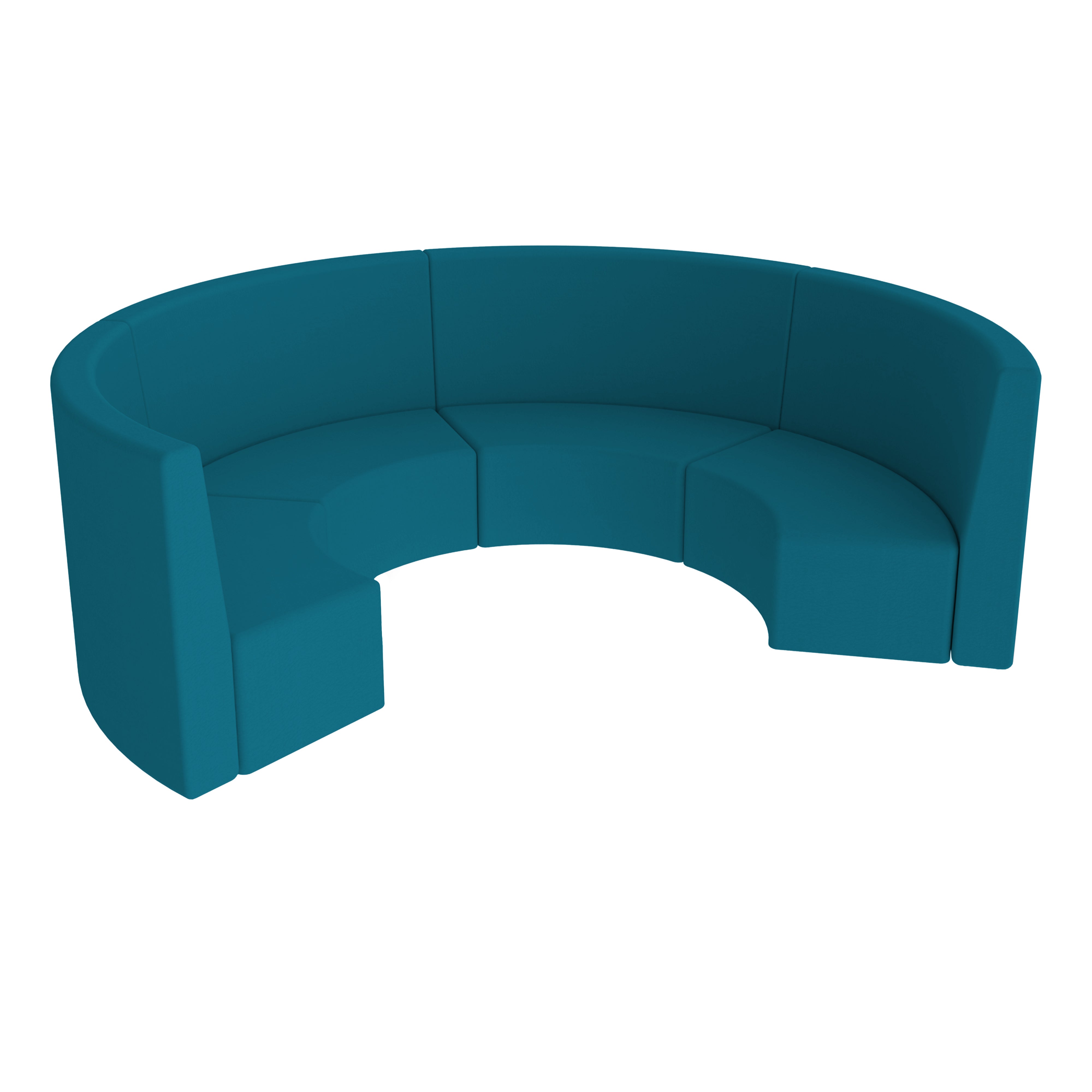 Pro Series Tallback S Curve Chairs 12" Seat Height, 4-Piece Set - Teal