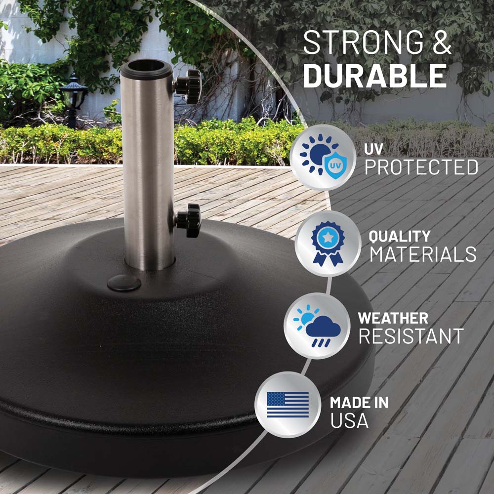 Fillable Free Standing Umbrella Base (Black)