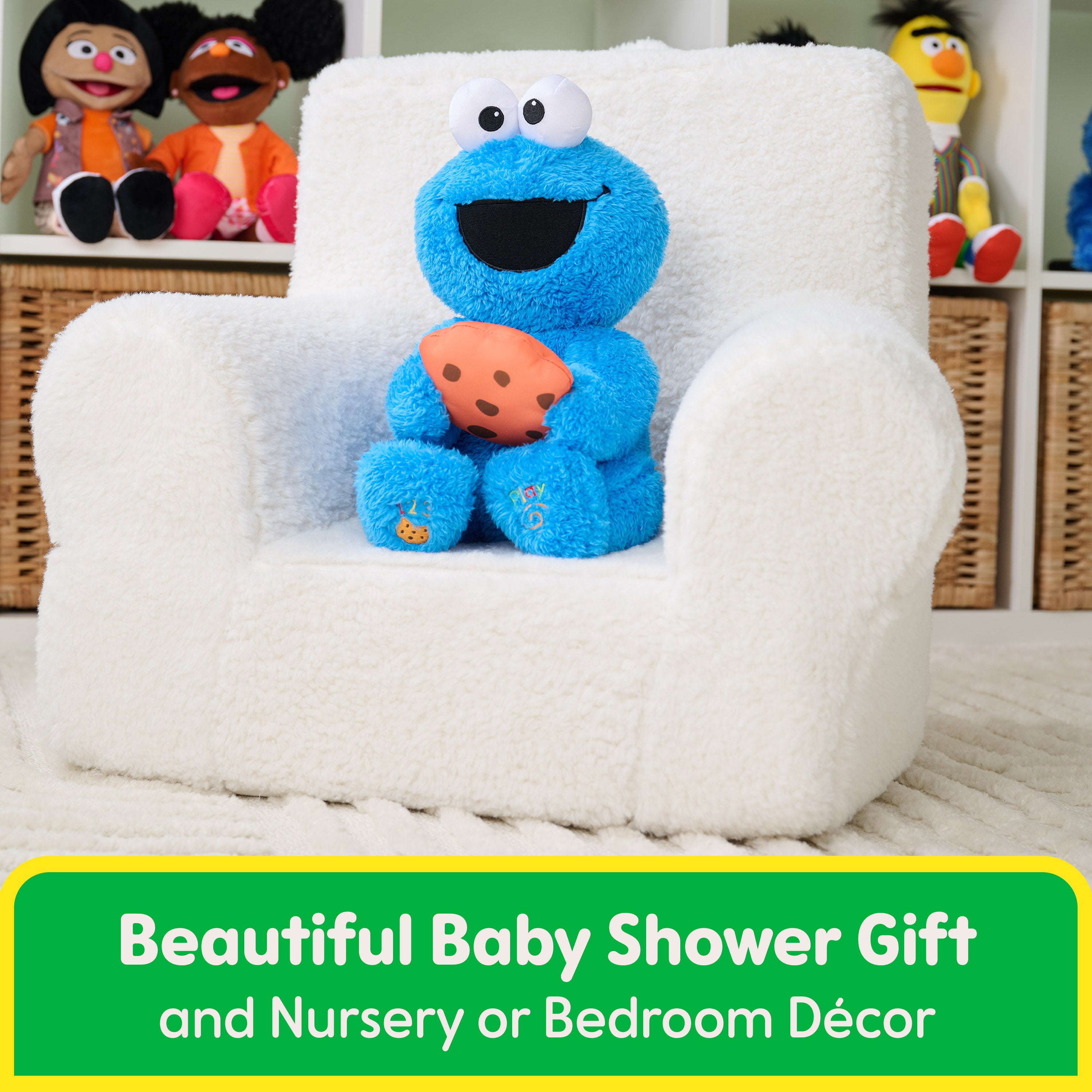 GUND Sesame Street Official Peek-a-Boo Cookie Monster Plush, Stuffed Animal Sensory Toy for Babies and Toddlers, Ages 1 and Up, Blue, 11”