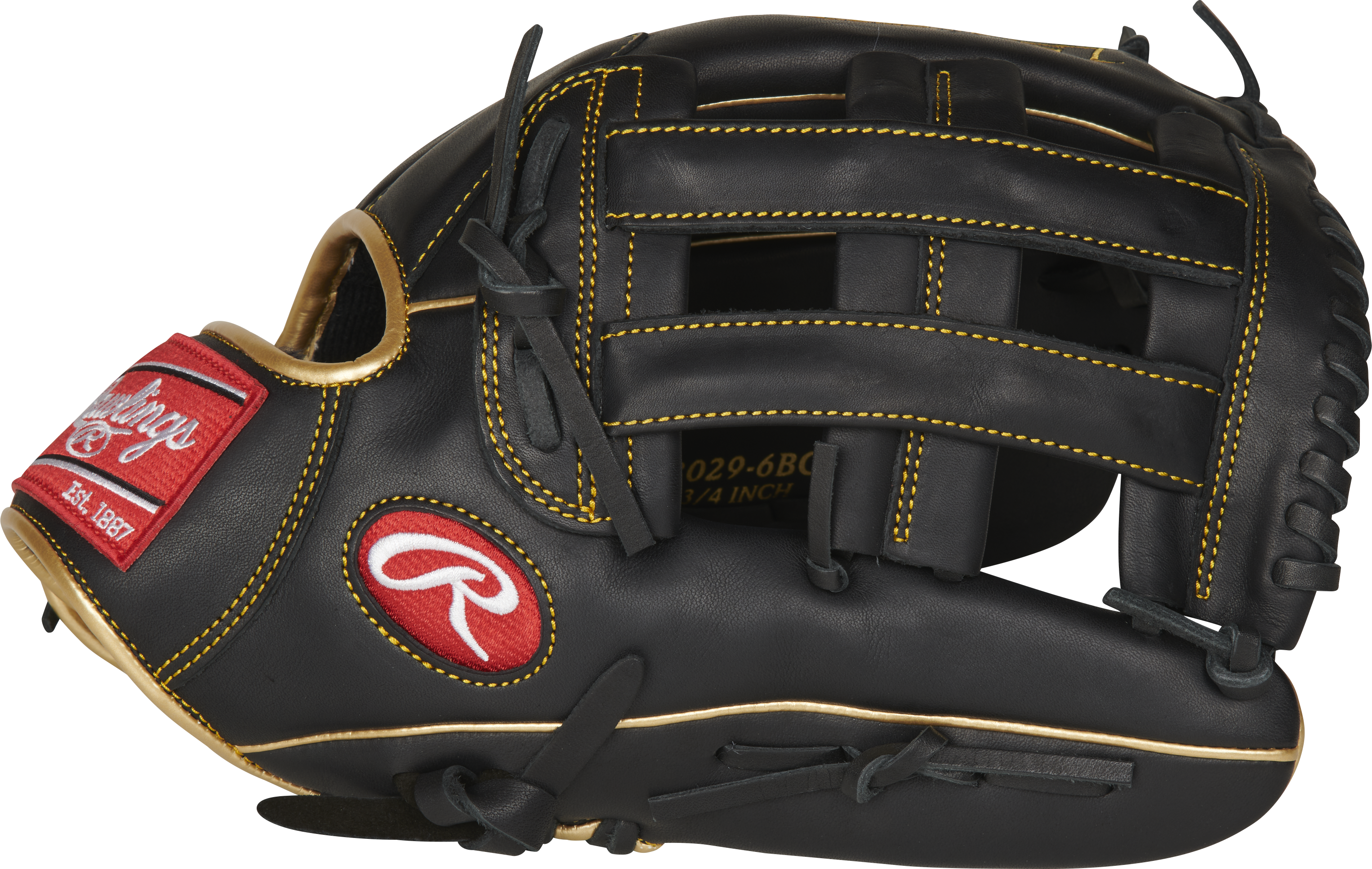 Rawlings R9 Baseball Series 12.75-Inch Baseball Glove  - Left Hand Thrower - Black