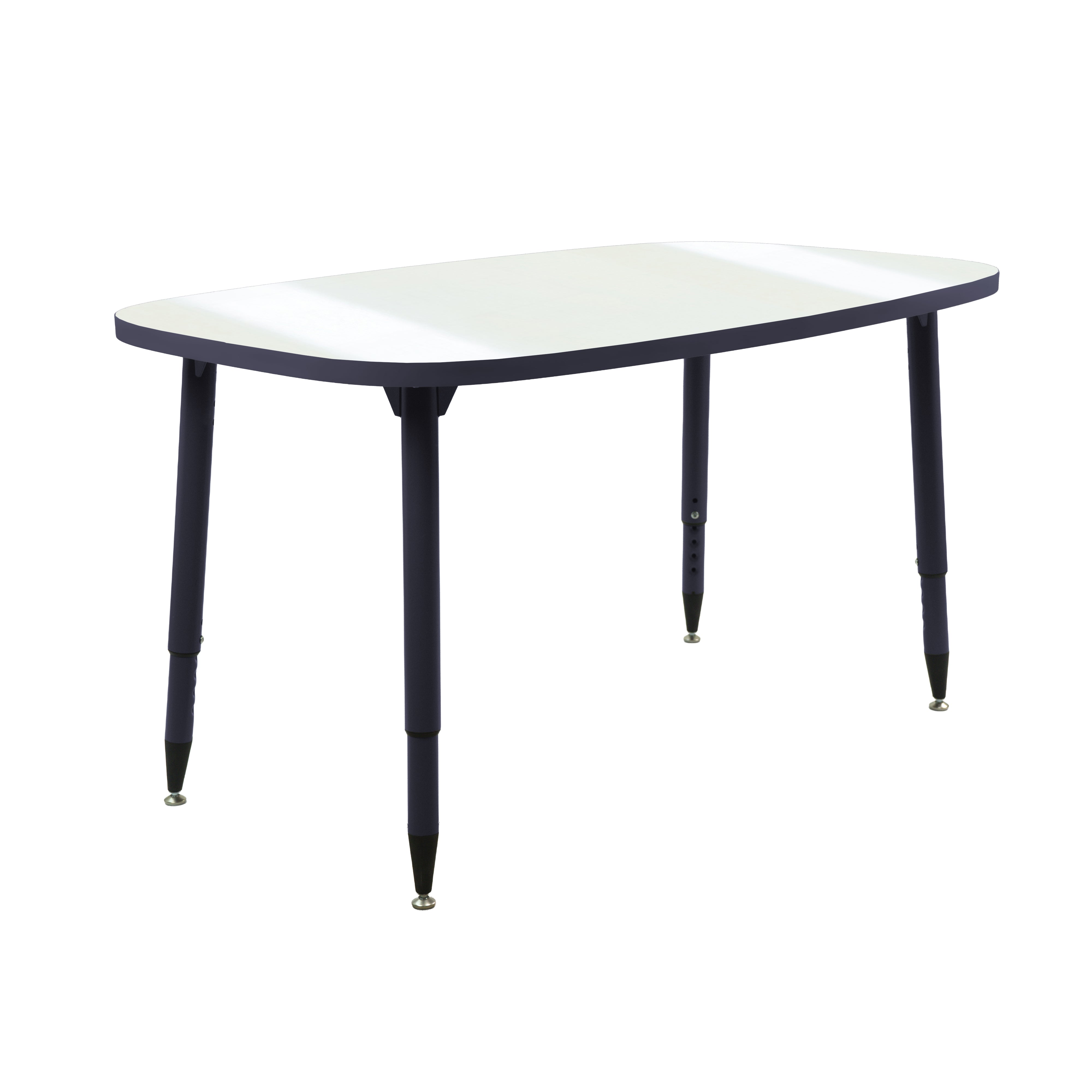 Adapte 31" x 50" Rounded Rectangle Dry-Erase Activity Table with Adjustable Tapered Legs - Whiteboard/Navy