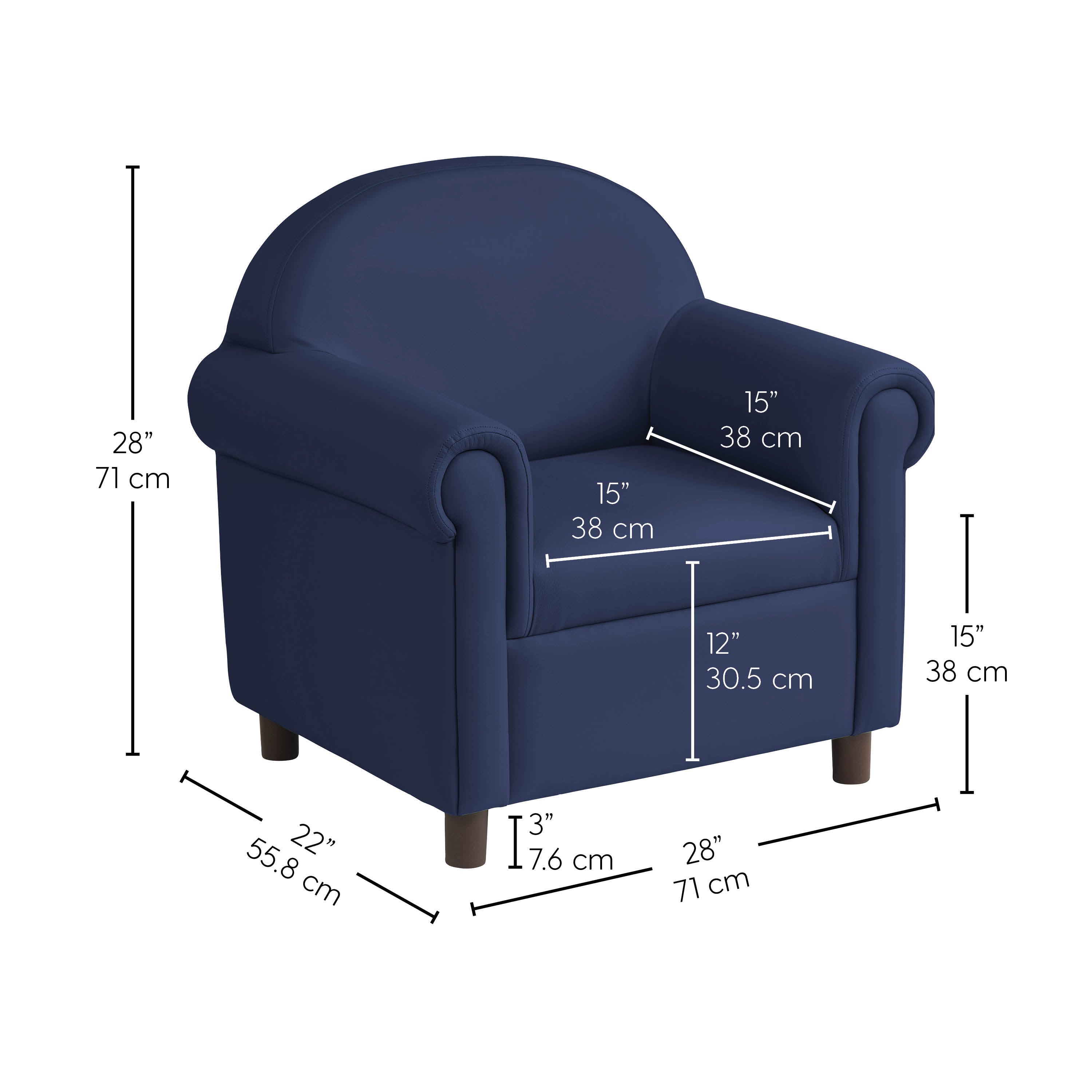 Little Lux Youth Chair - Navy