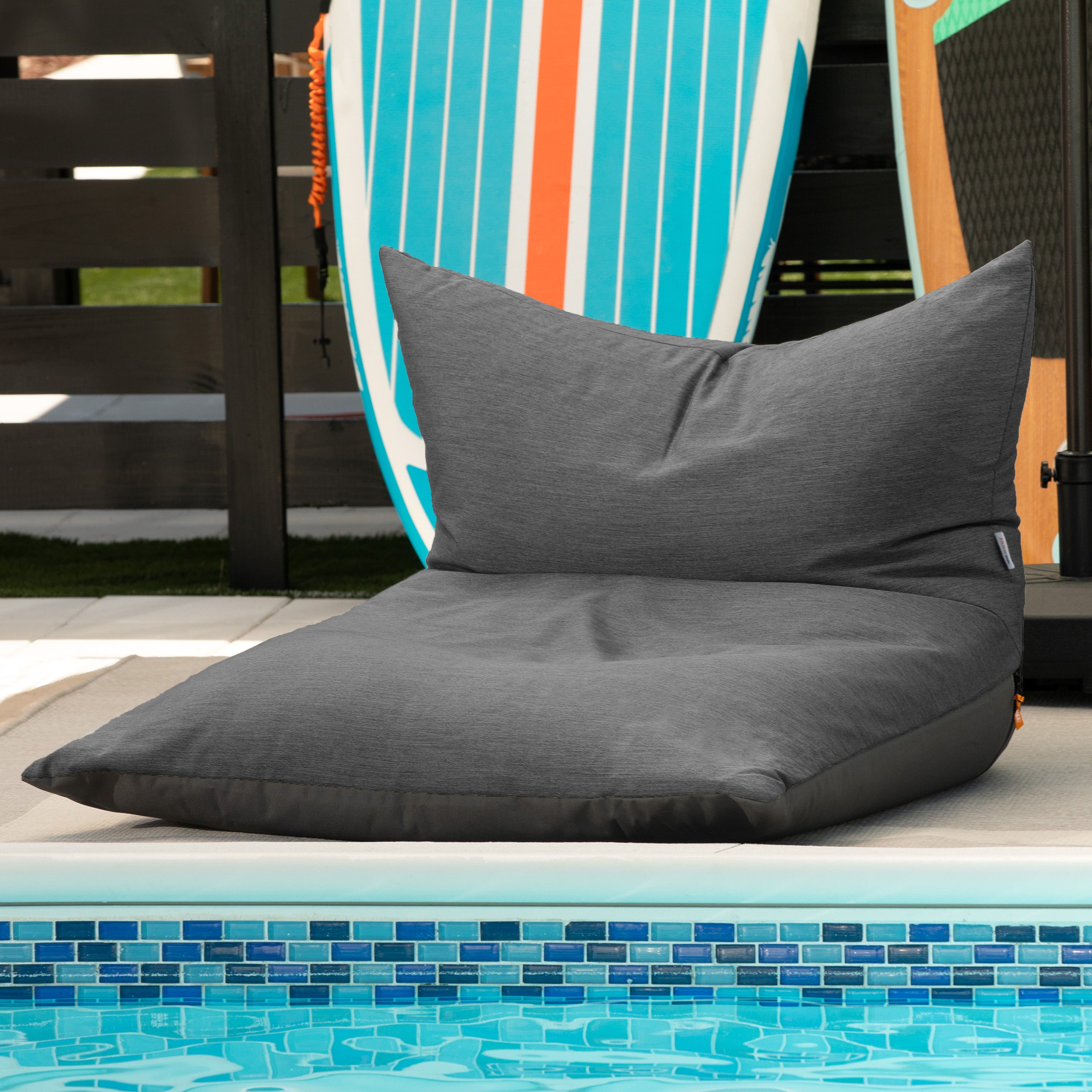 Jaxx Finster Outdoor Bean Bag Lounge Chair - Sunbrella Charcoal