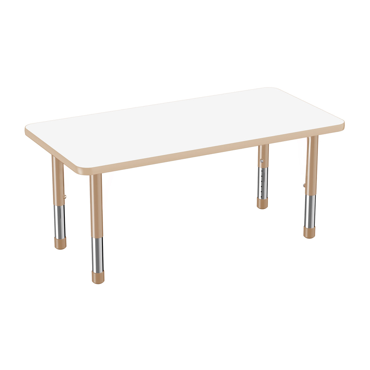 24" x 48" Rectangle Dry-Erase Activity Table with Adjustable Chunky Legs - Whiteboard/Sand