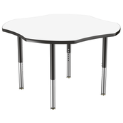 48" x 48" Clover Dry-Erase Activity Table with Adjustable Super Legs - Whiteboard/Black
