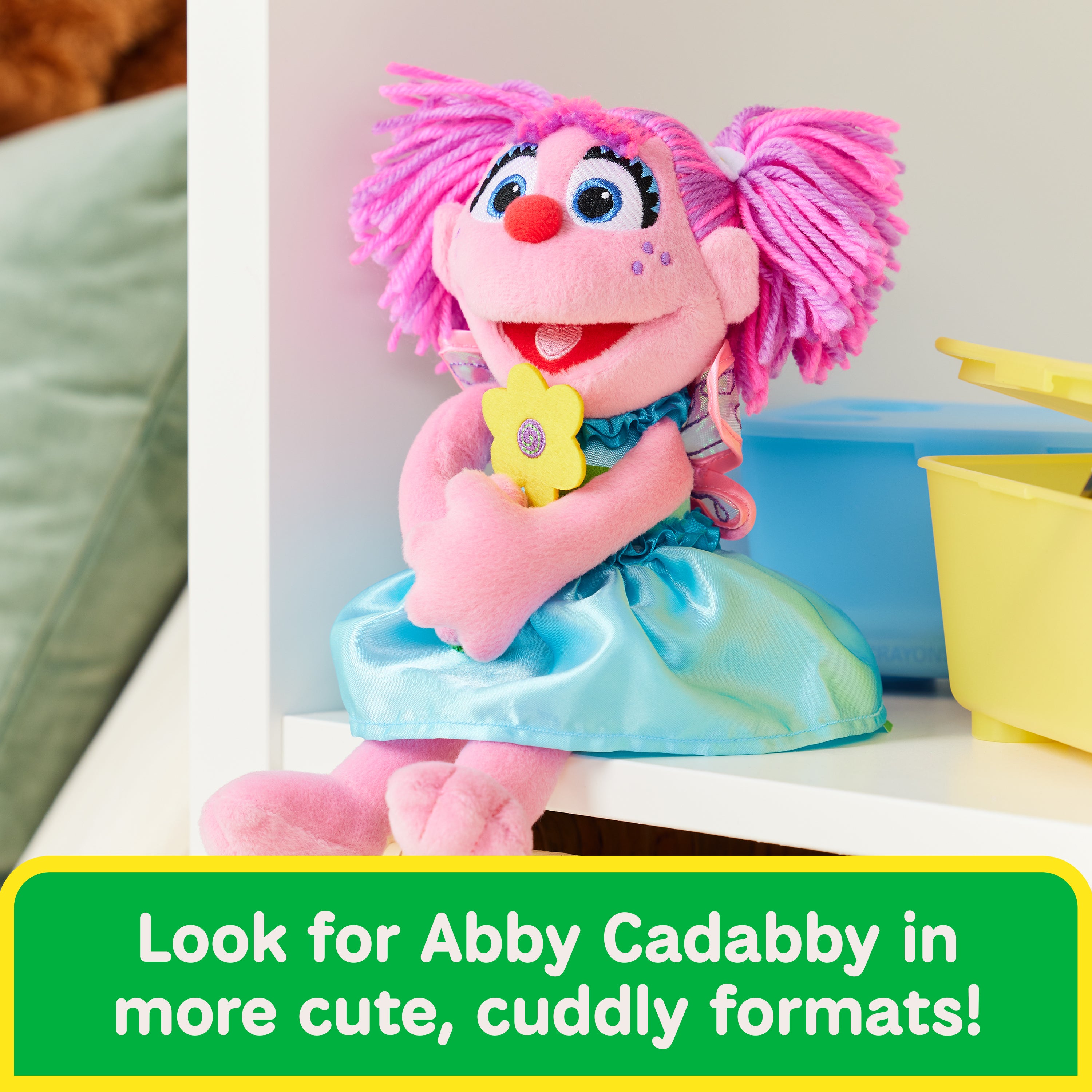 GUND Sesame Street Abby Cadabby Plush with LED Wand, Toddler Doll with Nightlight, Sensory Toy, Sesame Street Stuffed Animal for Ages 1 and Up, 13”