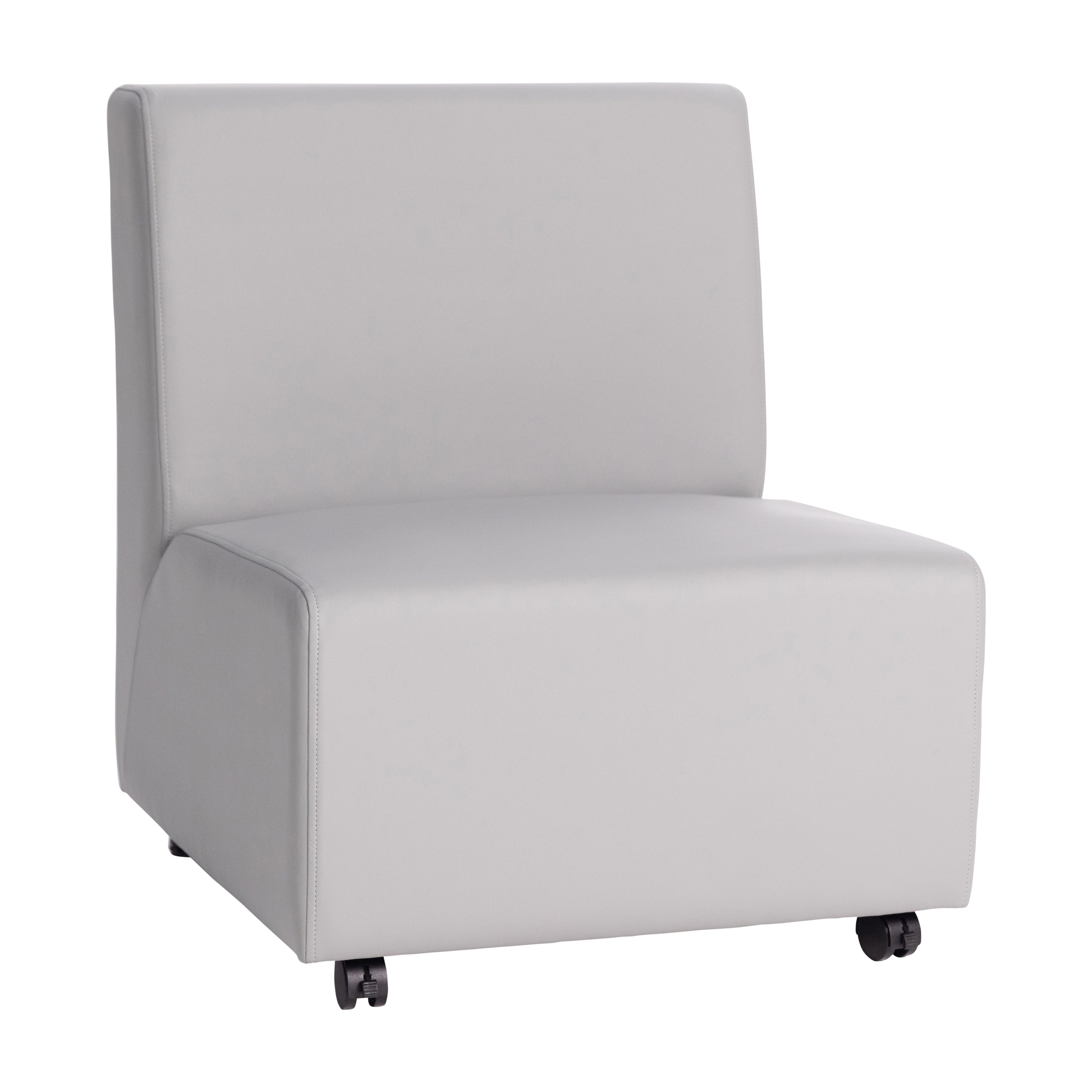 Pro Series Upholstered Armless Mobile Chair - Gray