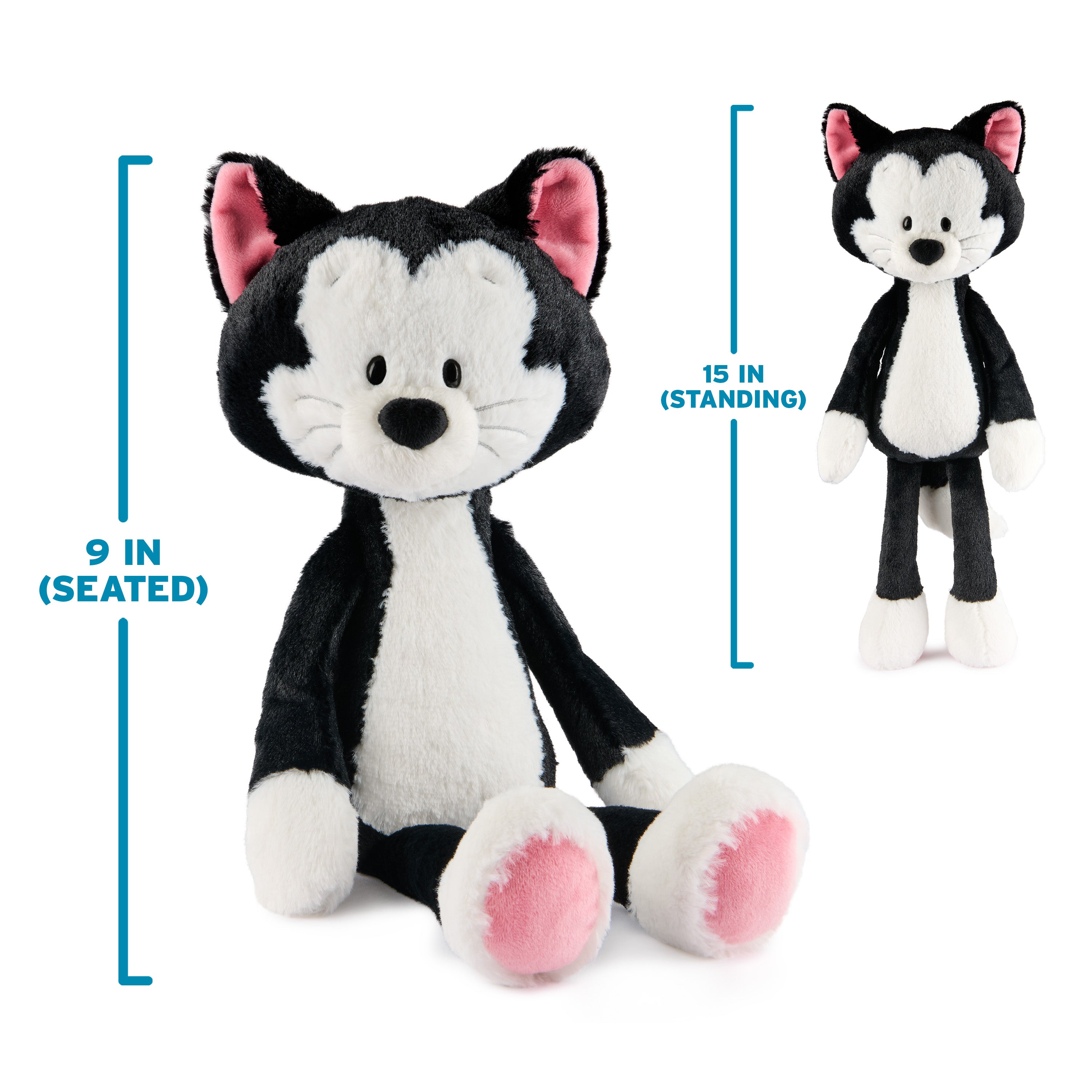 GUND Disney Official Figaro Toothpick Plush, Pinocchio, Mickey and Friends Cat Stuffed Animal for Ages 1 and Up, Black, 15”