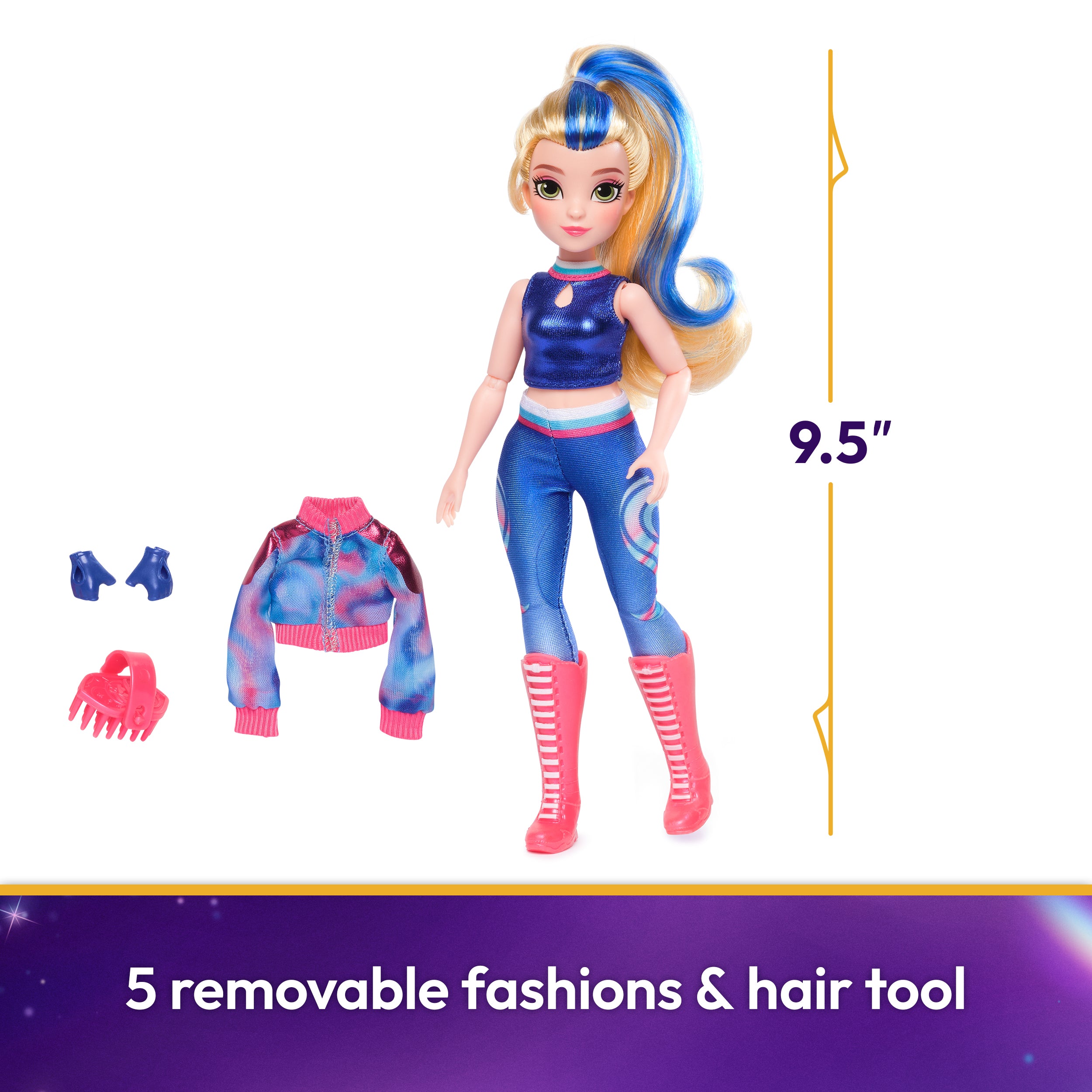 Unicorn Academy, Isabel Doll with 5 Accessories, 9.5”, Dolls & Unicorn Toys for Girls Ages 4 and up