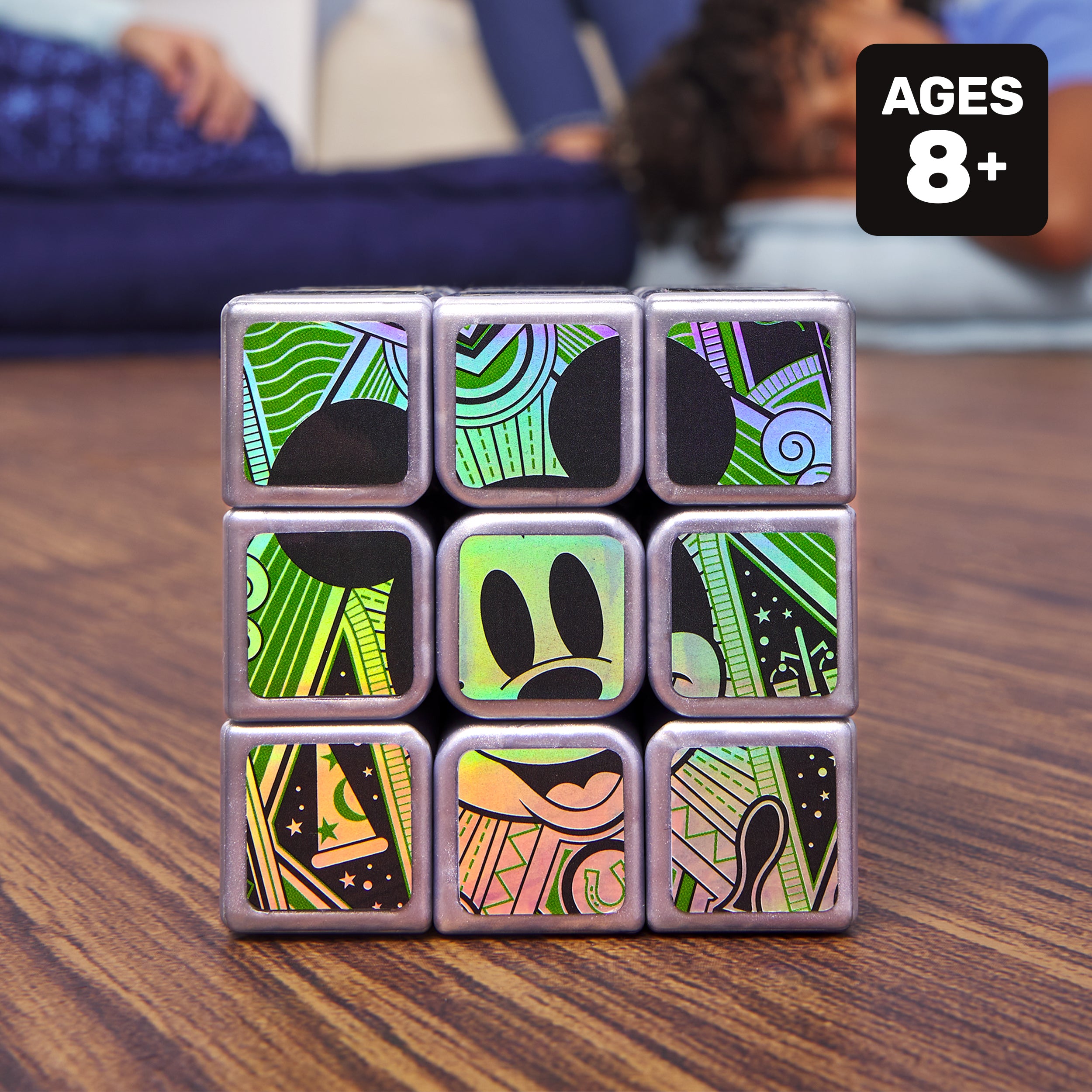 Rubik’s Cube, Disney 100th Anniversary Metallic Platinum 3x3 Cube, Disney Toy, Problem-Solving Brain Teaser, Classic Color-Matching Puzzle, Fidget Toy, Sensory Puzzle for Ages 8 & Up