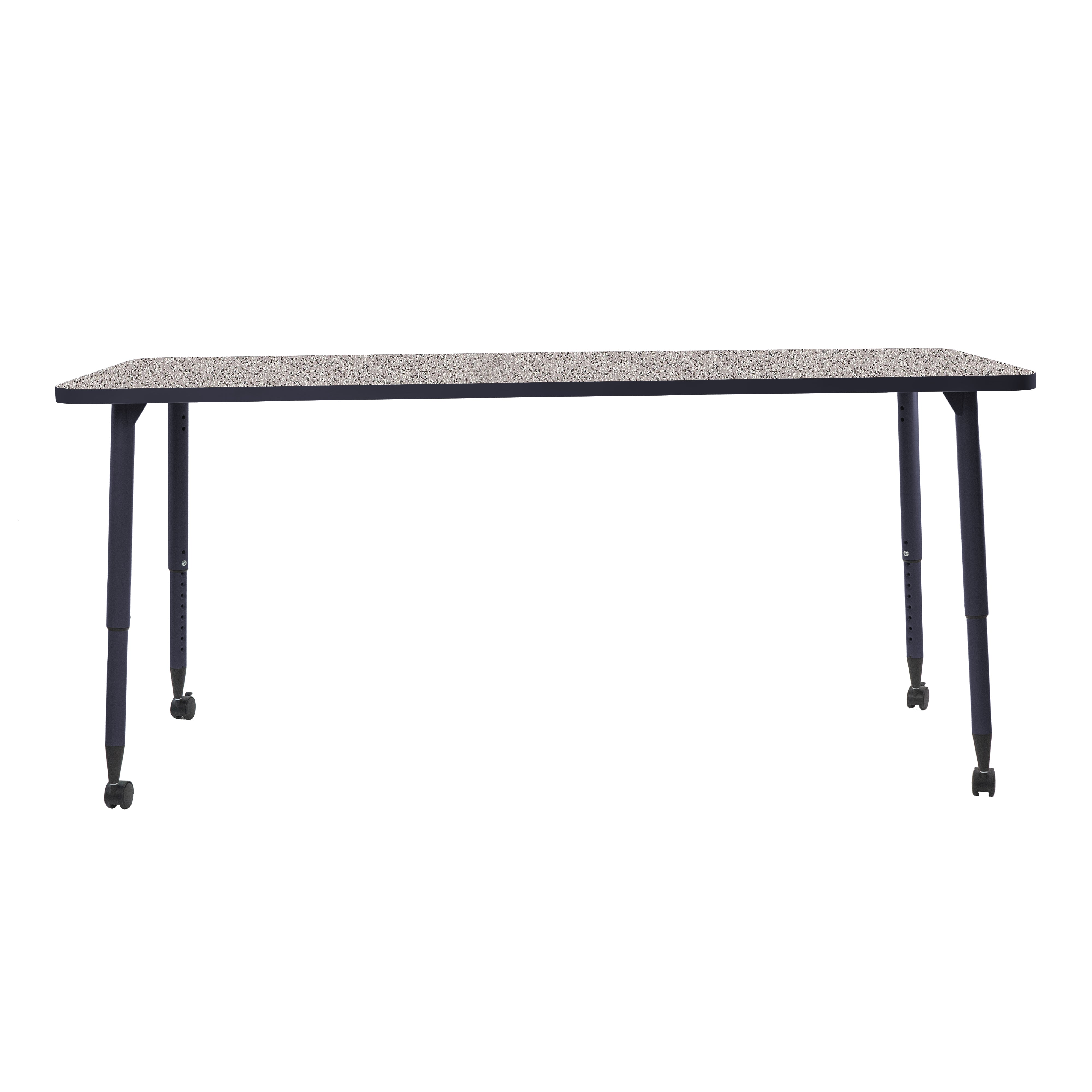 Adapte 30" x 72" Rectangle Activity Table with Adjustable Tapered Legs - Gray/Navy