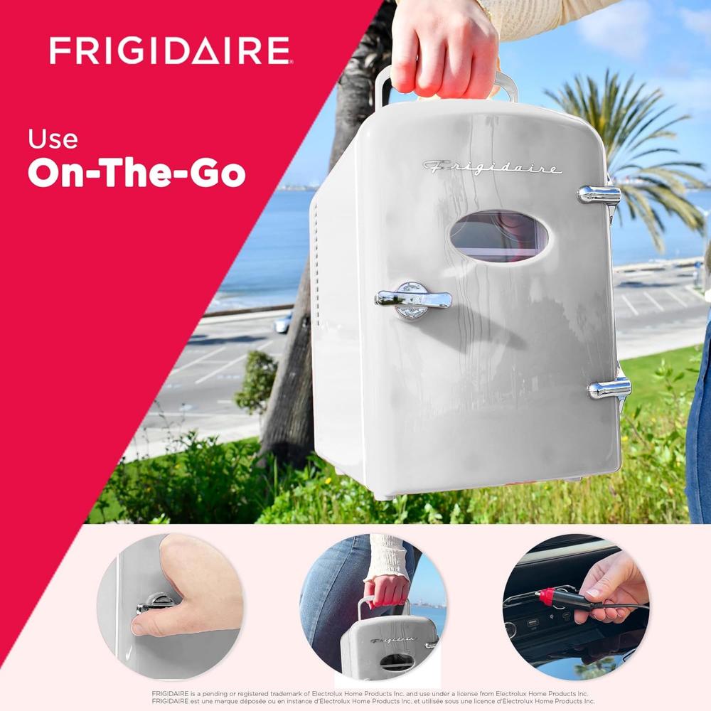 Frigidaire Frigidaire Portable Retro 6-can Mini Fridge - Moonbeam