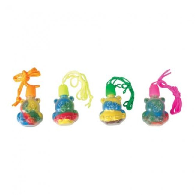 Sand Art Bottle Necklace, Bear,Pack of 12