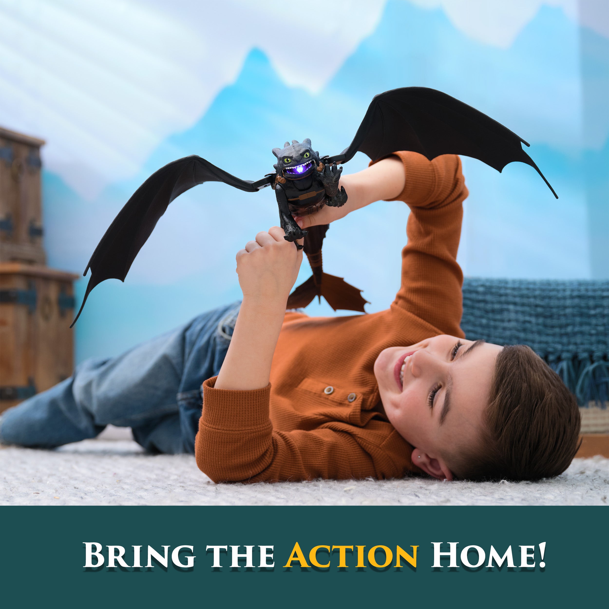 Dreamworks Dragons, How to Train Your Dragon, Ultimate Plasma Blast Toothless, 25” Wings with Lights & Sounds Action Figure, Kids Toys for Boys Ages 4 and up