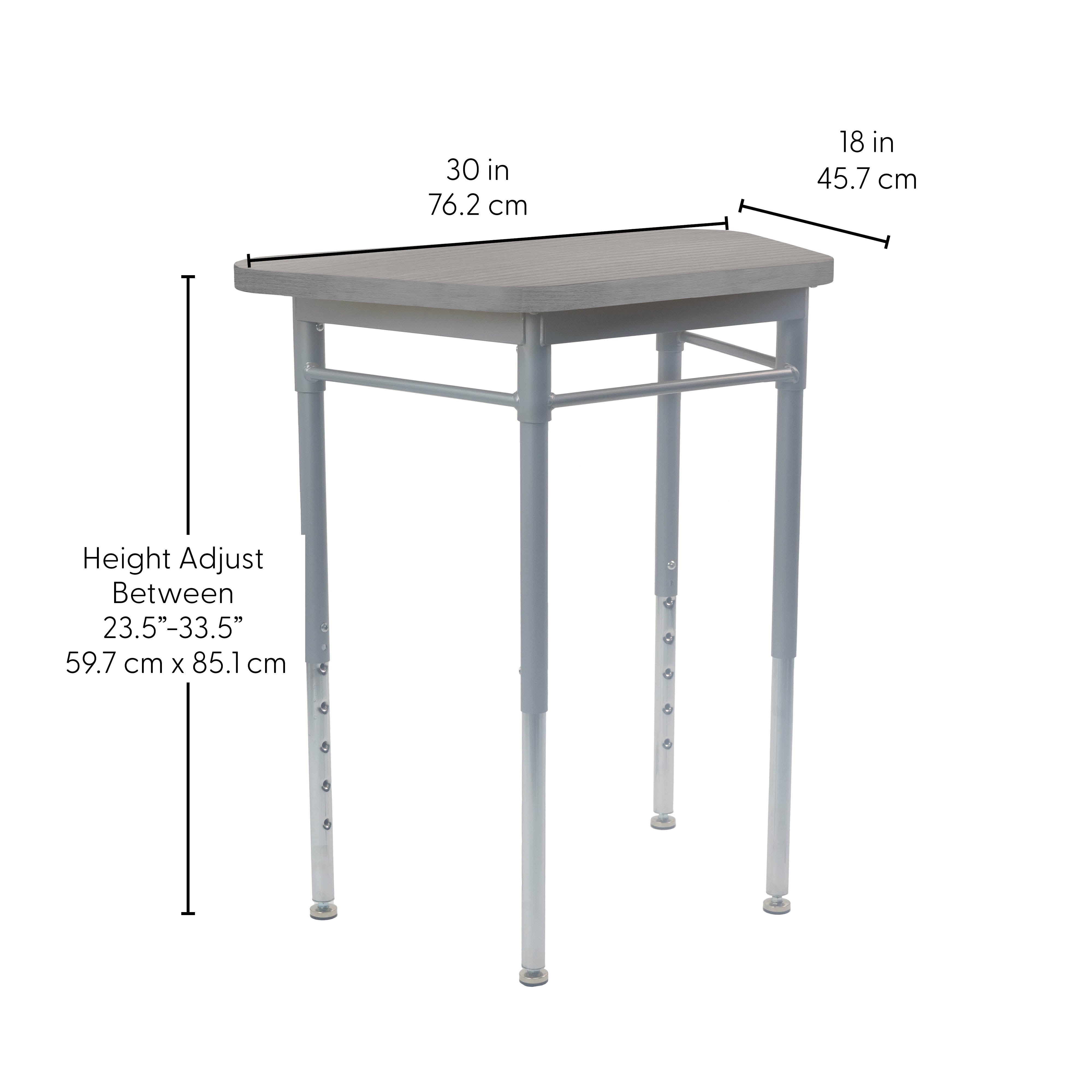 Collaborative Trap Desk - Light Gray Wood/Silver