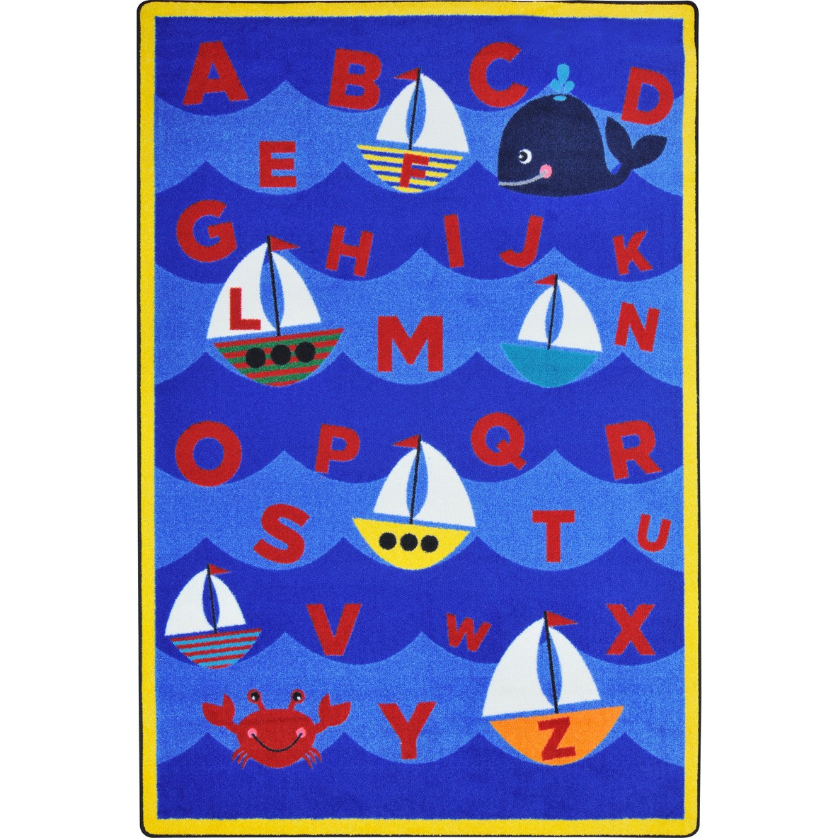 Sailor's Alphabet 10'9" x 13'2" area rug in color Multi