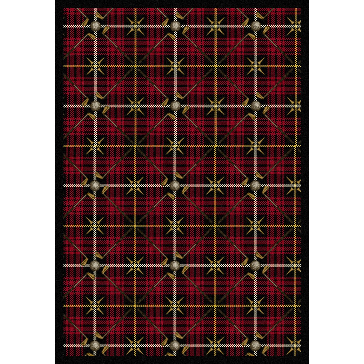 Saint Andrews 5'4" x 7'8" area rug in color Lumberjack Red