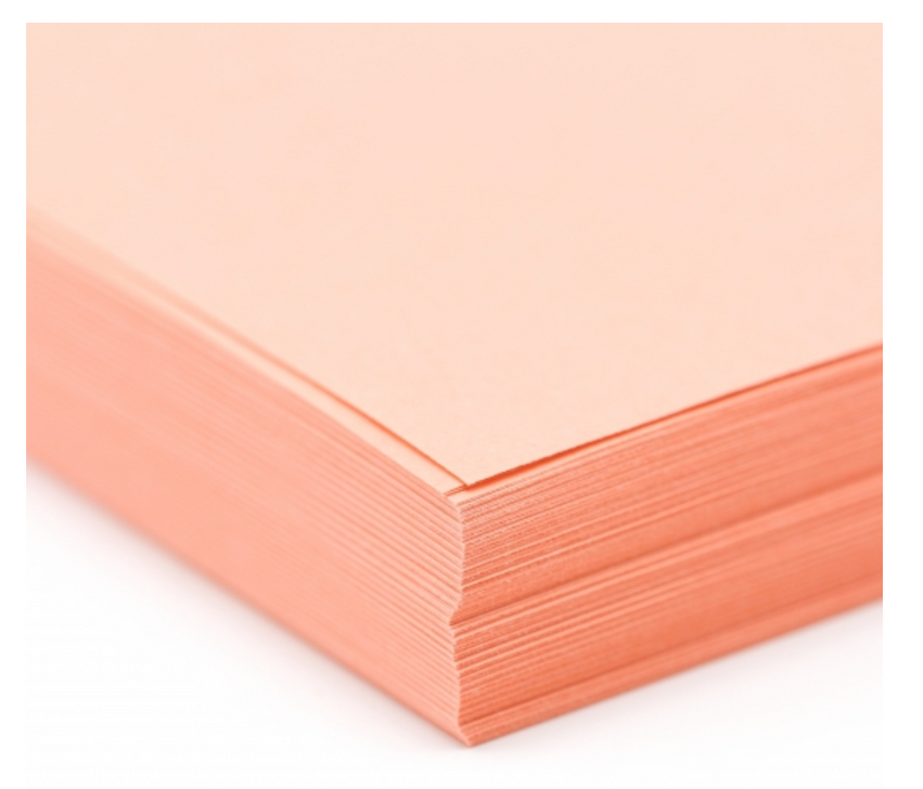 Vellum Bristol 8.5" x 11" Color Copy Paper, 110 lbs., SALMON - SMOOTH, 250 Sheets/Ream
