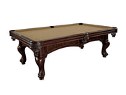 Santini 8' Espresso, Pool Table - 98.5"L x 54.5"W x 32"H