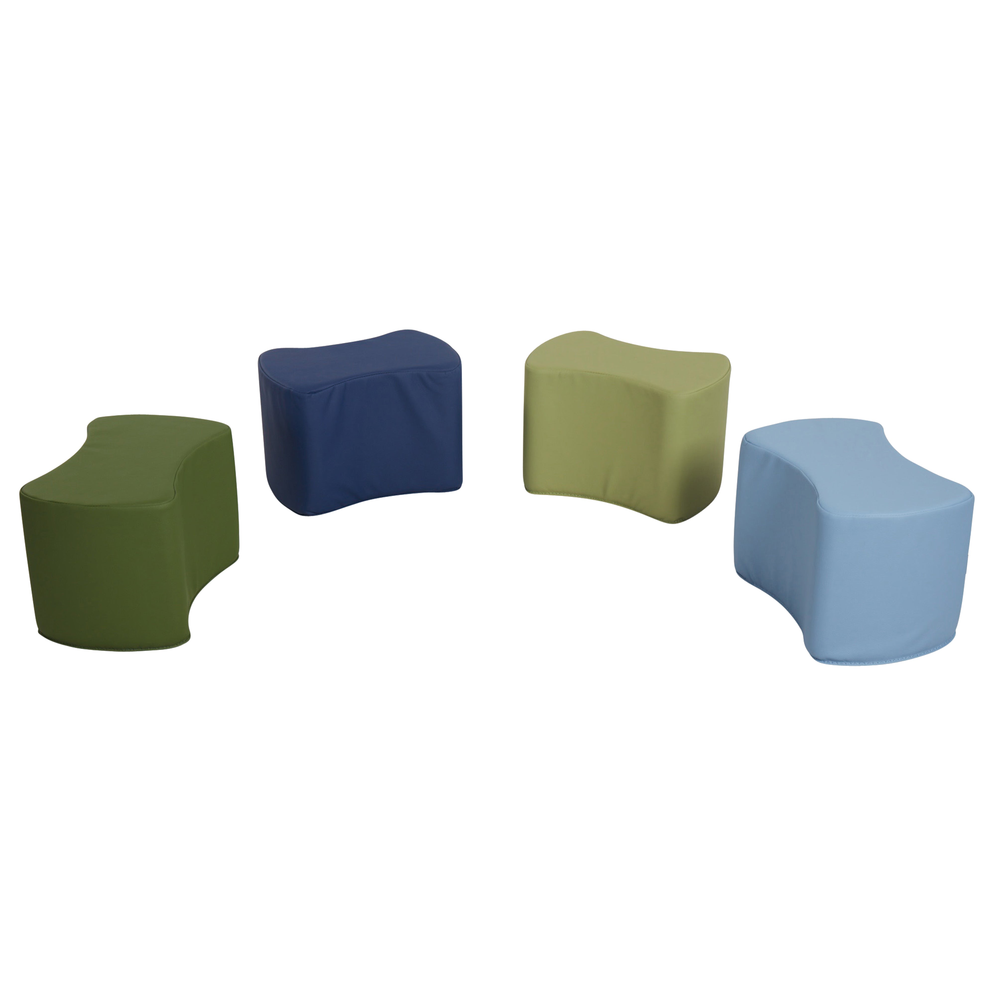 SoftScape Butterfly Seating Set 12" Height, 4-Piece - Earthtone