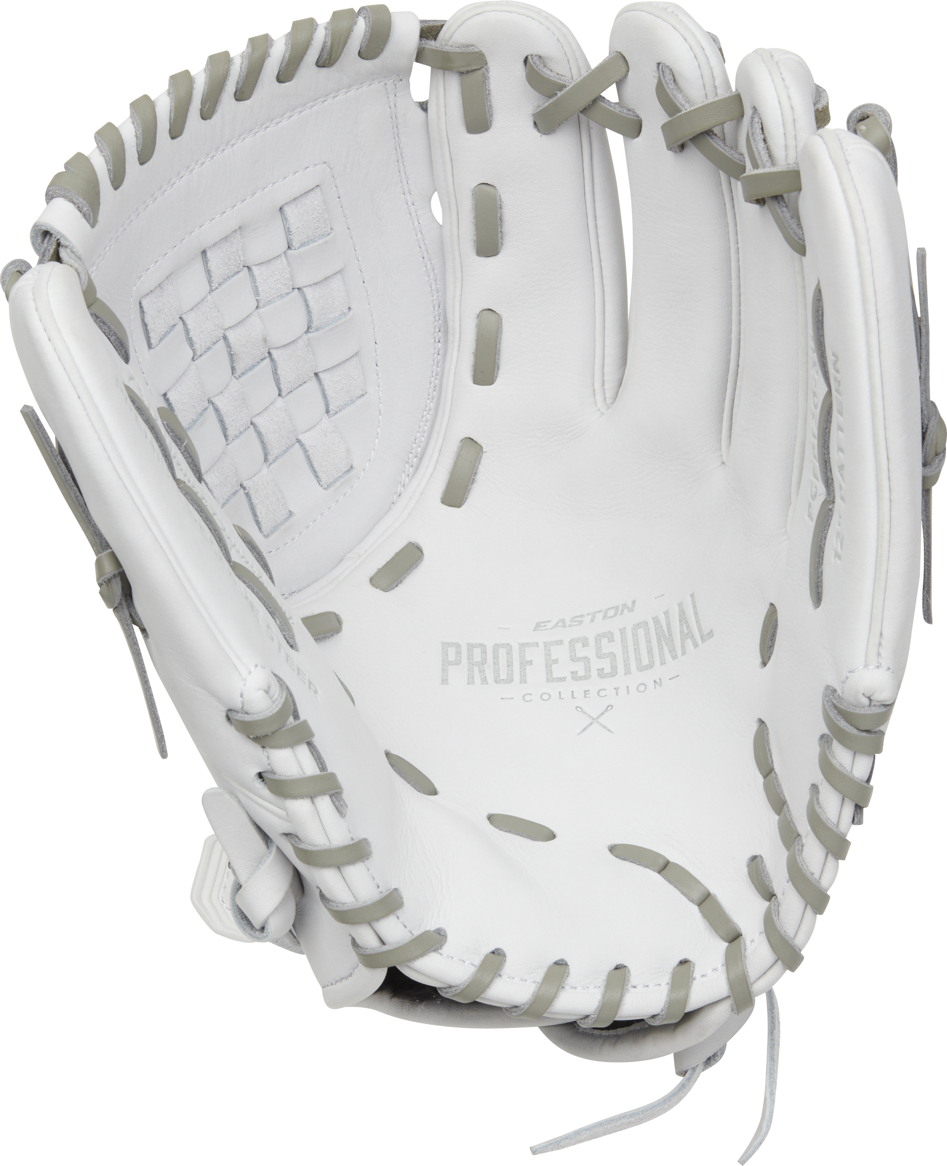 Easton Pro Collection Series 12-Inch Softball Glove - Right Hand Thrower - White/Gray