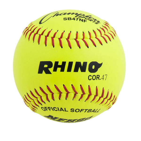 11" Leather Poly Core Softball, NFHS Approved