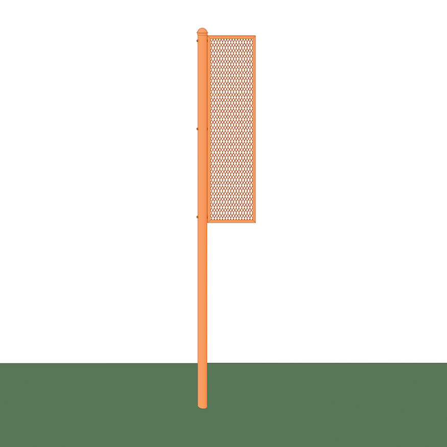 Foul Poles - 12 ft. - Softball (Collegiate) (Semi-Permanent) (Orange)