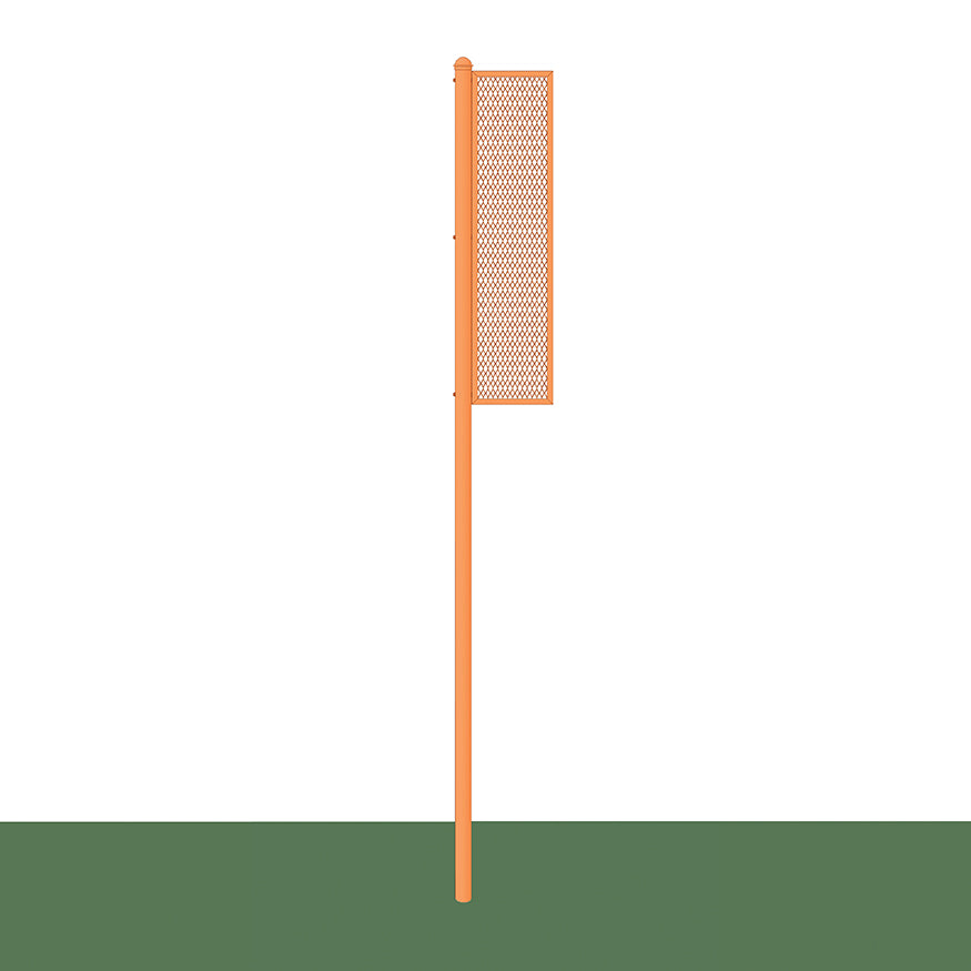 Foul Poles - 15 ft. - Softball (Collegiate) (Semi-Permanent) (Orange)
