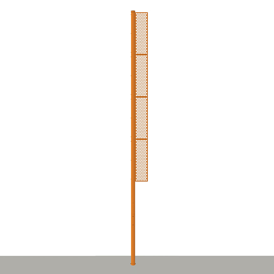 Foul Poles - 30 ft. - Softball (Professional) (Semi-Permanent) (Orange)