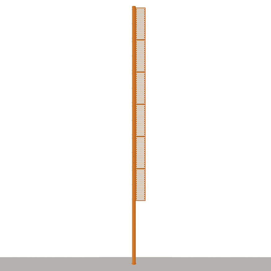 Foul Poles - 40 ft. - Softball (Professional) (Semi-Permanent) (Orange)