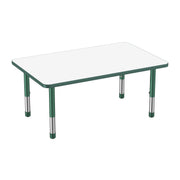 30" x 48" Rectangle Dry-Erase Activity Table with Adjustable Chunky Legs - Whiteboard/Green
