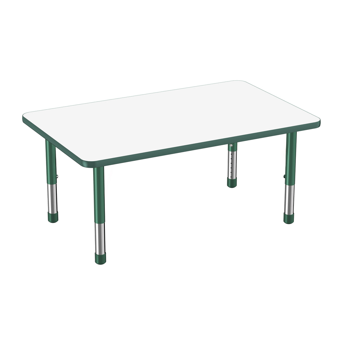 30" x 48" Rectangle Dry-Erase Activity Table with Adjustable Chunky Legs - Whiteboard/Green