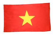 Vietnam Flag 4x6 ft. Nylon SolarGuard Nyl-Glo 100% Made in USA to Official United Nations Design Specifications.