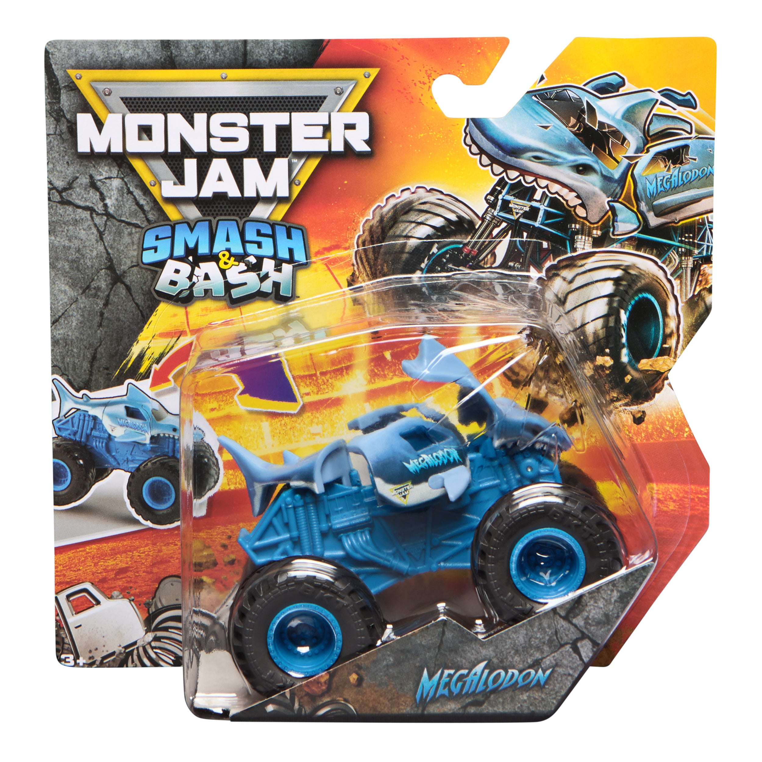 Monster Jam Smash & Bash, 1:64 Die Cast Repairable Monster Truck, Kids Toys for Boy and Girls Ages 3 and up Styles May Vary
