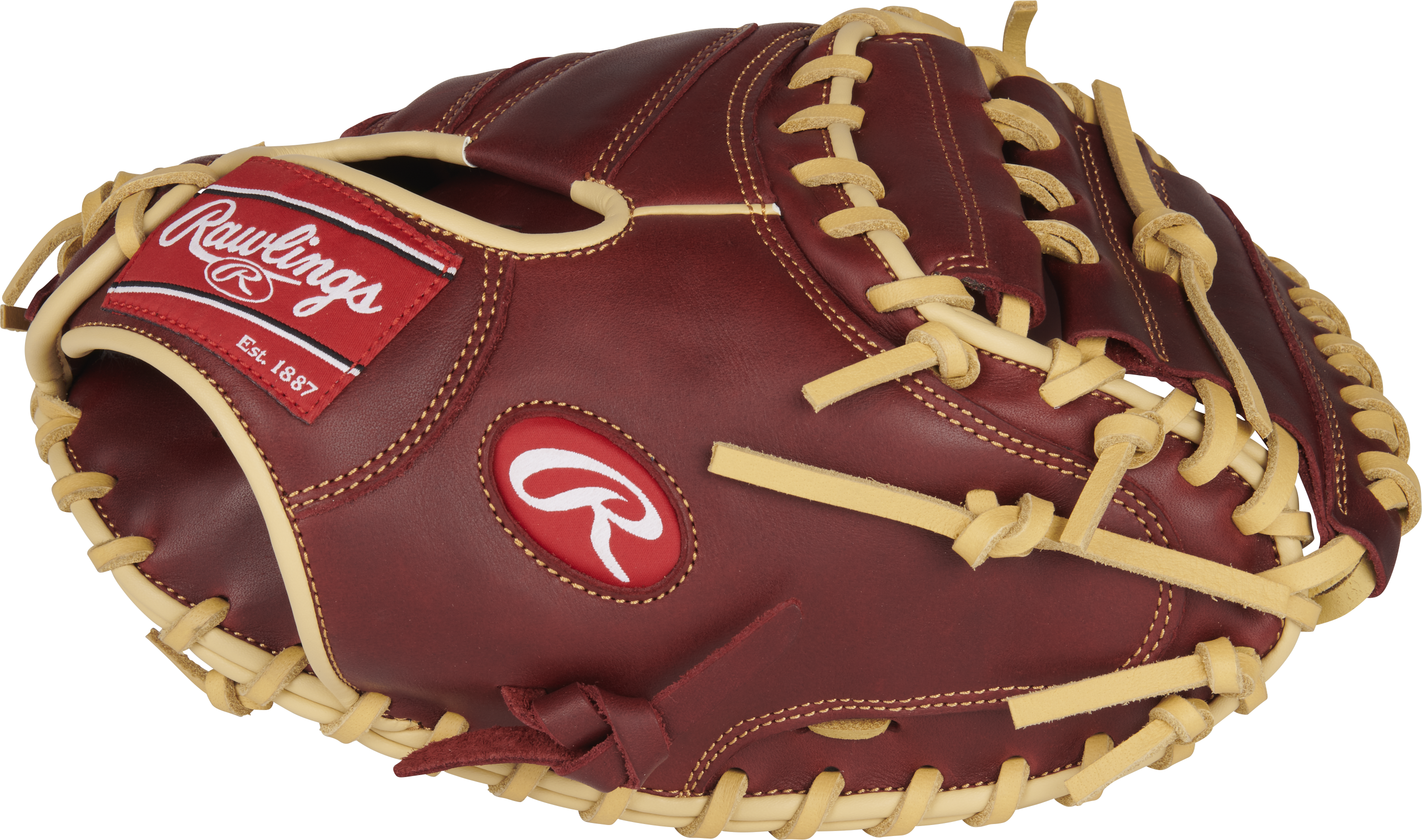 Rawlings Sandlot Series Catchers Mitt 33-Inch Baseball Glove  - Right Hand Thrower - Sherry