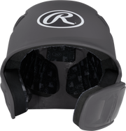 Rawlings R16 Matte Senior 1-Tone Baseball Helmet With Reversible Extension - Graphite