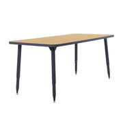 Adapte 30" x 60" Rectangle Thermofused Activity Table with Adjustable Tapered Legs - North Sea/Navy