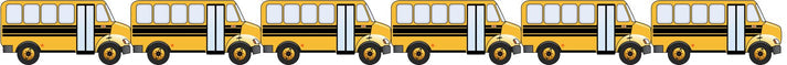 Border - 12 Strips Ea. 3"x36" - School Bus Die-Cut