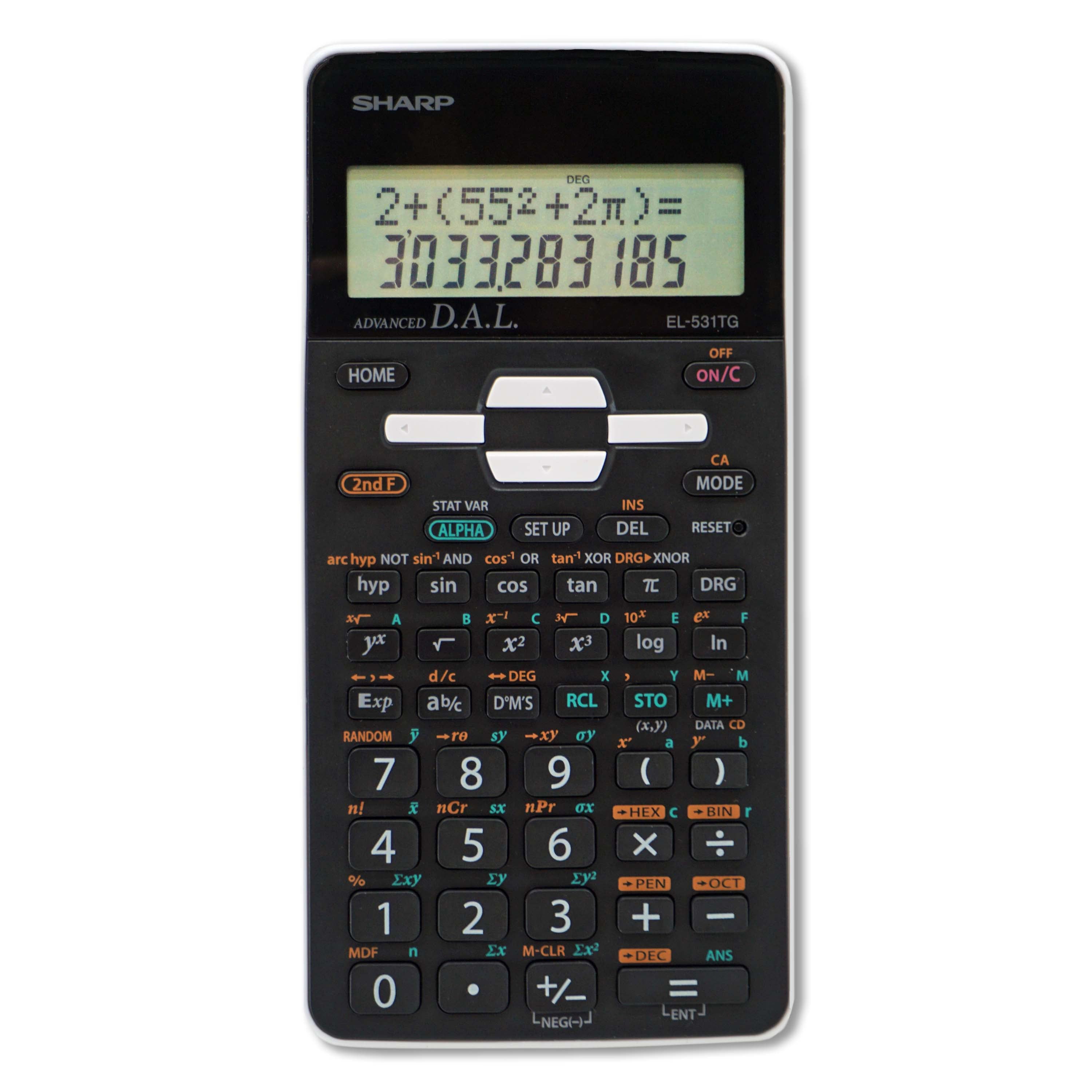 Scientific Calculator with 2 Line Display - White