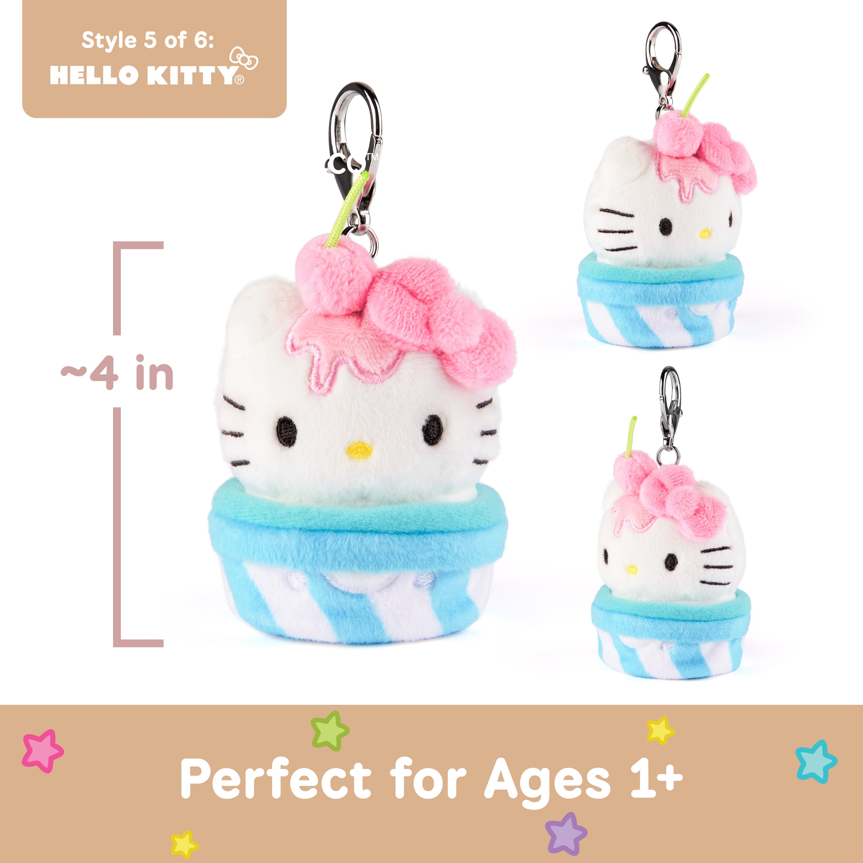 GUND Sanrio Hello Kitty and Friends Fast Food Surprise Plush Toy, Mystery Unboxing Stuffed Animal for Ages 1 and Up, Multicolor, 4” 1 of 6 Styles