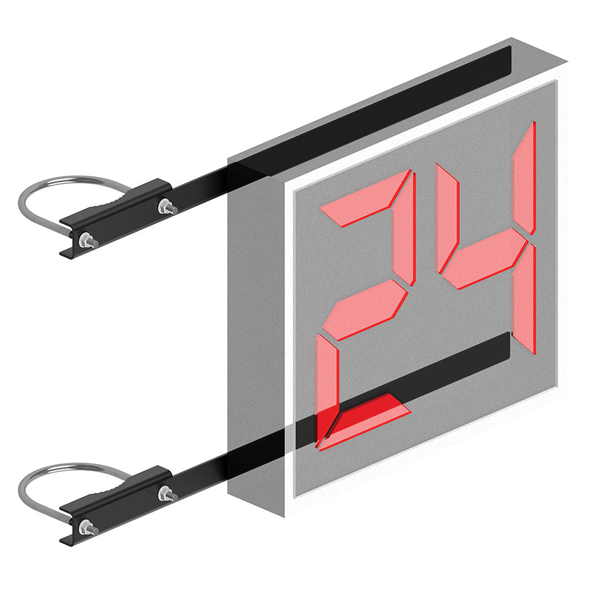 Shot Clock Mounting Brackets (6 in. Single Drop Mast)