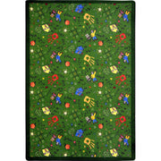 Scribbles 7'8" x 10'9" area rug in color Green